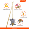 FOFOS Cat Wand Toy Elephant