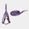 BMM Cat Harness and Leash Set - Purple Bloom